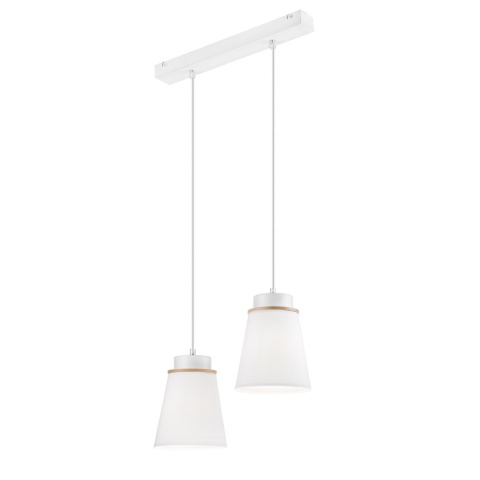 2 BIAŁA NOWOCZESNA LAMPA WISZĄCA AGUSTINO Z ABAŻURAMI 2 BIAŁA NOWOCZESNA LAMPA WISZĄCA AGUSTINO Z ABAŻURAMI