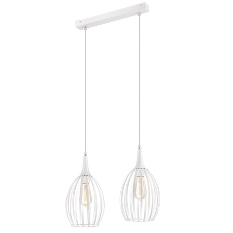 2 BIAŁA NOWOCZESNA WISZĄCA LAMPA AŻUROWA VINCENT LOFT, INDUSTRIAL 2 BIAŁA NOWOCZESNA WISZĄCA LAMPA AŻUROWA VINCENT LOFT, INDUSTRIAL