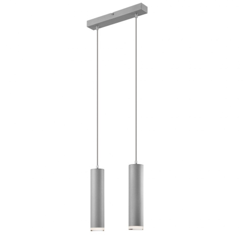 2 NOWOCZESNA SREBRNA LISTWA - LAMPA WISZĄCA FRANCO - TUBA 2 NOWOCZESNA SREBRNA LISTWA - LAMPA WISZĄCA FRANCO - TUBA