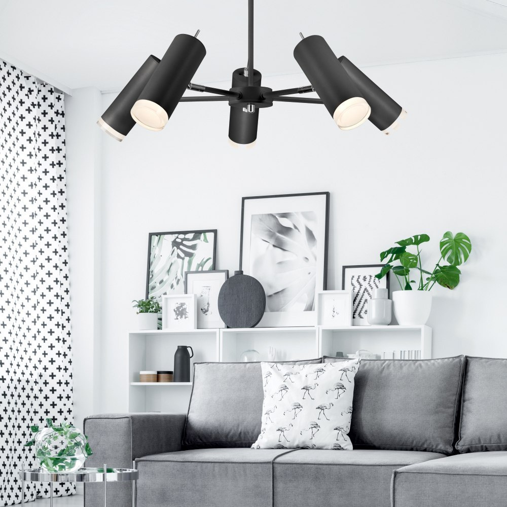 MADISON lampa sufitowa 5-punktowa srebrna MADISON lampa sufitowa 5-punktowa srebrna