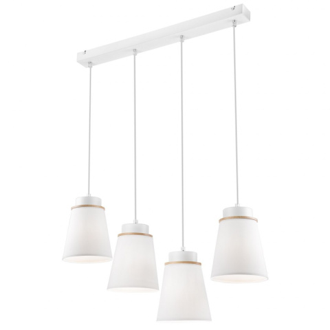 4 BIAŁA NOWOCZESNA LAMPA WISZĄCA AGUSTINO Z ABAŻURAMI 4 BIAŁA NOWOCZESNA LAMPA WISZĄCA AGUSTINO Z ABAŻURAMI