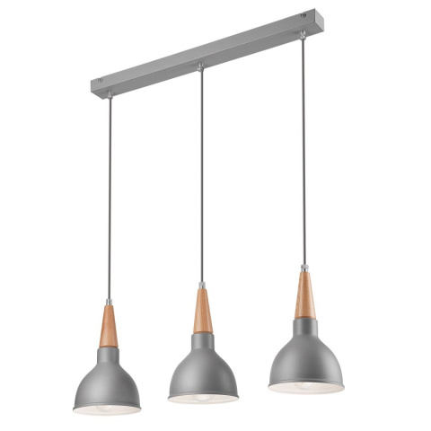 3 SREBRNA NOWOCZESNA LAMPA WISZĄCA FRANCESCA LOFT NATURALNY BUK 3 SREBRNA NOWOCZESNA LAMPA WISZĄCA FRANCESCA LOFT NATURALNY BUK