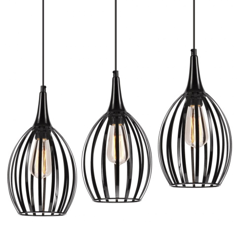 3 CZARNA NOWOCZESNA WISZĄCA LAMPA AŻUROWA VINCENT LOFT, INDUSTRIAL 3 CZARNA NOWOCZESNA WISZĄCA LAMPA AŻUROWA VINCENT LOFT, INDUSTRIAL