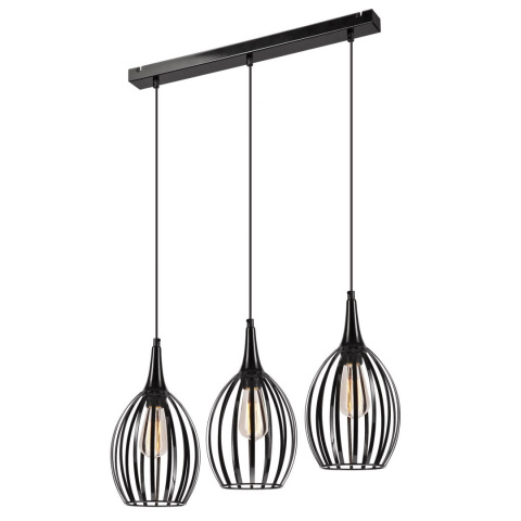 3 CZARNA NOWOCZESNA WISZĄCA LAMPA AŻUROWA VINCENT LOFT, INDUSTRIAL 3 CZARNA NOWOCZESNA WISZĄCA LAMPA AŻUROWA VINCENT LOFT, INDUSTRIAL