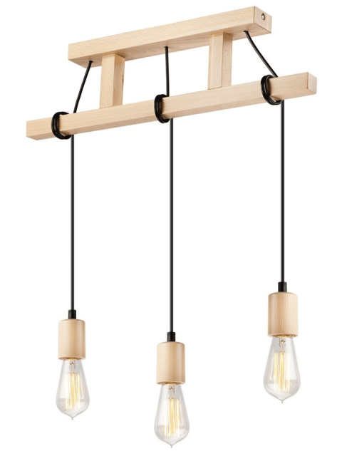 3 LAMPA WISZĄCA LEON DREWNO NATURALNY BUK STYL SKANDYNAWSKI 3 LAMPA WISZĄCA LEON DREWNO NATURALNY BUK STYL SKANDYNAWSKI