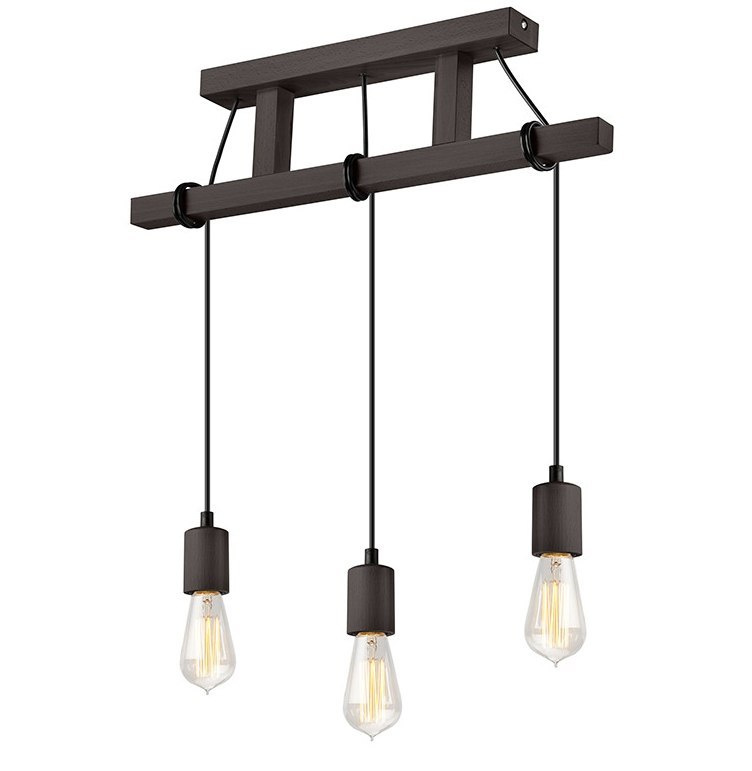 LEON lampa wisząca 3-punktowa wenge LEON lampa wisząca 3-punktowa wenge