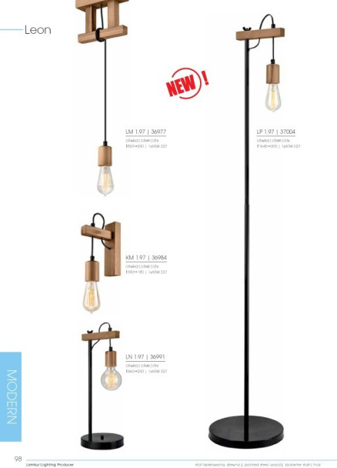 3 LAMPA WISZĄCA LEON DREWNO OLIWKA STYL SKANDYNAWSKI 3 LAMPA WISZĄCA LEON DREWNO OLIWKA STYL SKANDYNAWSKI