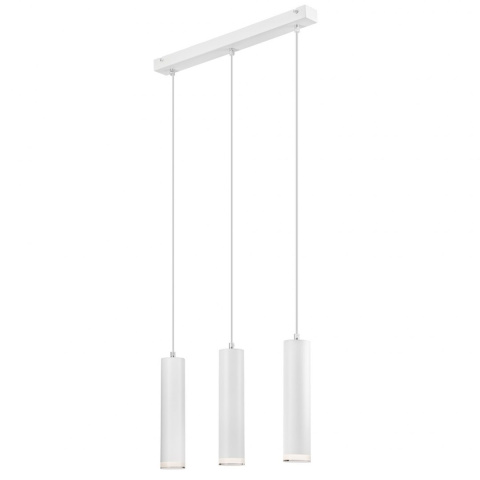 3 NOWOCZESNA BIAŁA LISTWA - LAMPA WISZĄCA FRANCO - TUBA 3 NOWOCZESNA BIAŁA LISTWA - LAMPA WISZĄCA FRANCO - TUBA
