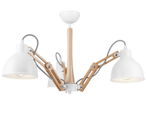 3 NOWOCZESNA BIAŁA LAMPA MARCELLO DREWNO BUK PAJĄK, LOFT, SKANDI 3 NOWOCZESNA BIAŁA LAMPA MARCELLO DREWNO BUK PAJĄK, LOFT, SKANDI