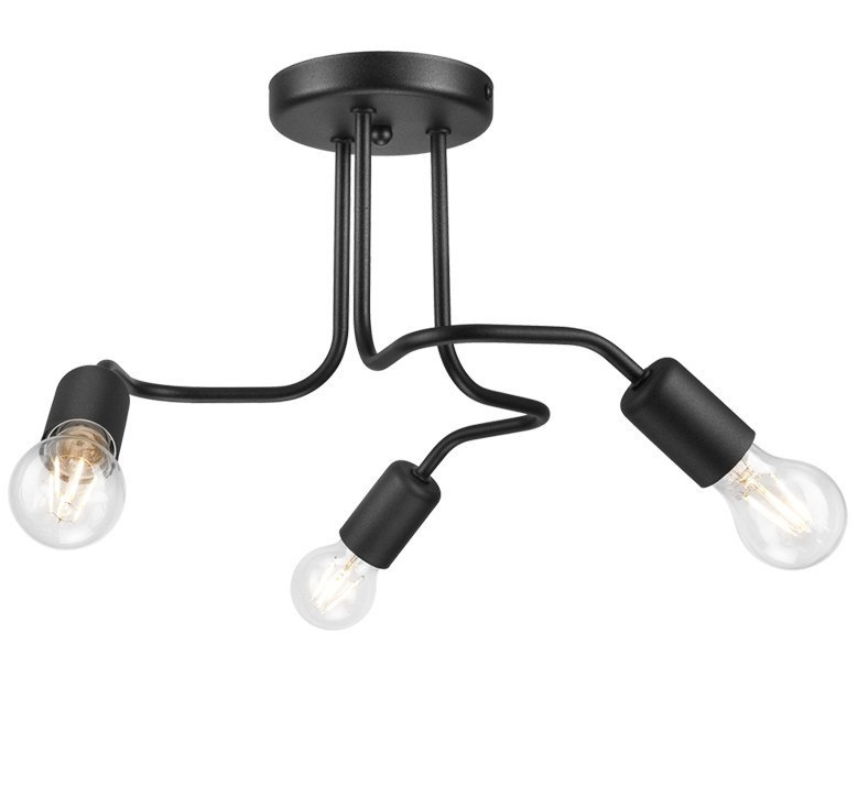 CHARLIE lampa sufitowa 3-punktowa czarna CHARLIE lampa sufitowa 3-punktowa czarna