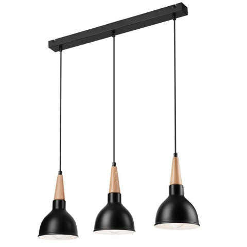 3 CZARNA NOWOCZESNA LAMPA WISZĄCA FRANCESCA LOFT NATURALNY BUK 3 CZARNA NOWOCZESNA LAMPA WISZĄCA FRANCESCA LOFT NATURALNY BUK