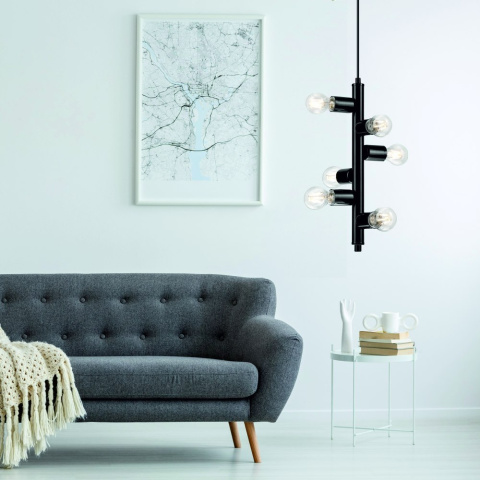 6 BIAŁA NOWOCZESNA LAMPA WISZĄCA LINDA LOFT, INDUSTRIAL - RURA 6 BIAŁA NOWOCZESNA LAMPA WISZĄCA LINDA LOFT, INDUSTRIAL - RURA