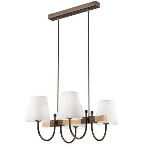 4 BRĄZOWA LAMPA WISZĄCA JULIETTA LISTWA DREWNIANA NATURALNY BUK 4 BRĄZOWA LAMPA WISZĄCA JULIETTA LISTWA DREWNIANA NATURALNY BUK