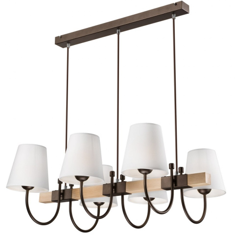 6 BRĄZOWA LAMPA WISZĄCA JULIETTA LISTWA DREWNIANA NATURALNY BUK 6 BRĄZOWA LAMPA WISZĄCA JULIETTA LISTWA DREWNIANA NATURALNY BUK