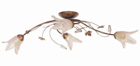 4 KLASYCZNA LAMPA SUFITOWA ROZETKA BRĄZOWA 4 KLASYCZNA LAMPA SUFITOWA ROZETKA BRĄZOWA