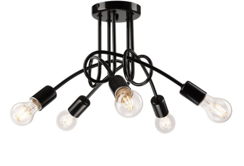 5 NOWOCZESNA LAMPA CAMILLA PLAFON SUPEŁEK LOFT CZARNA 5 NOWOCZESNA LAMPA CAMILLA PLAFON SUPEŁEK LOFT CZARNA