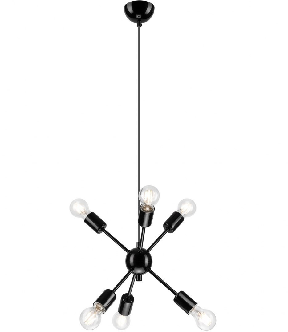 RUBY lampa wisząca 6-punktowa czarna RUBY lampa wisząca 6-punktowa czarna