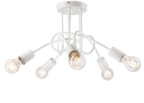 5 NOWOCZESNA LAMPA SUPEŁEK EDISON CAMILLA LOFT BIAŁA 5 NOWOCZESNA LAMPA SUPEŁEK EDISON CAMILLA LOFT BIAŁA