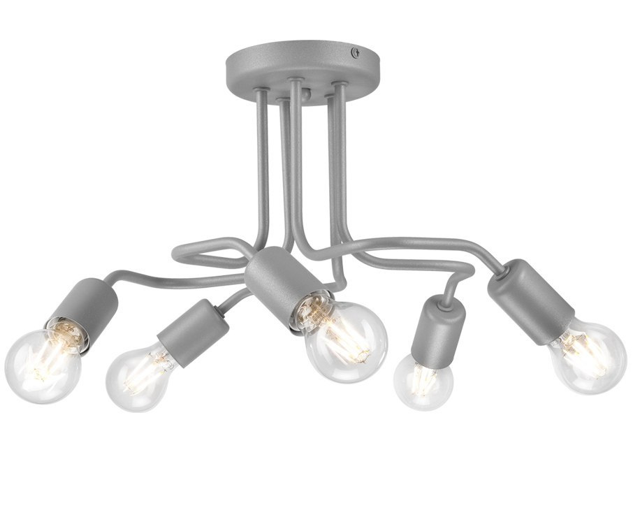 CHARLIE lampa sufitowa 5-punktowa srebrna CHARLIE lampa sufitowa 5-punktowa srebrna