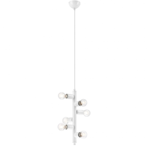 6 BIAŁA NOWOCZESNA LAMPA WISZĄCA LINDA LOFT, INDUSTRIAL - RURA 6 BIAŁA NOWOCZESNA LAMPA WISZĄCA LINDA LOFT, INDUSTRIAL - RURA