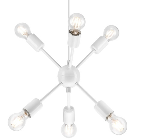 6 NOWOCZESNA BIAŁA LAMPA WISZĄCA RUBY LOFT INDUSTRIAL 6 NOWOCZESNA BIAŁA LAMPA WISZĄCA RUBY LOFT INDUSTRIAL