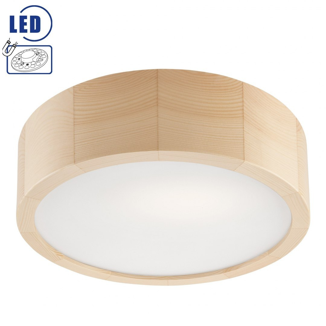 EVELINA plafon LED 12W drewniany 28 cm sosna EVELINA plafon LED 12W drewniany 28 cm sosna