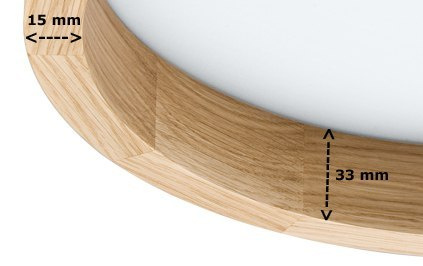 VENUS plafon LED 21W drewniany 27 cm wenge VENUS plafon LED 21W drewniany 27 cm wenge