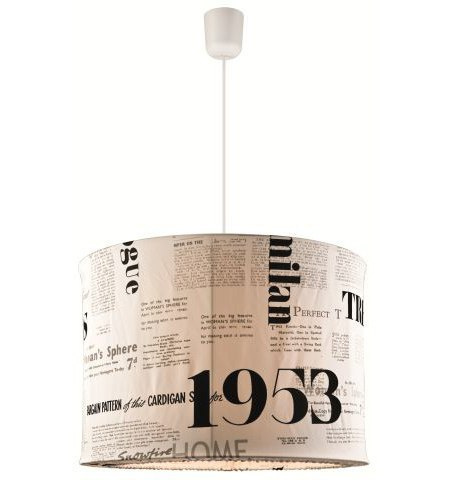 1 BIAŁA LAMPA WISZĄCA WALEC GAZETA Z ABAŻUREM 1 BIAŁA LAMPA WISZĄCA WALEC GAZETA Z ABAŻUREM