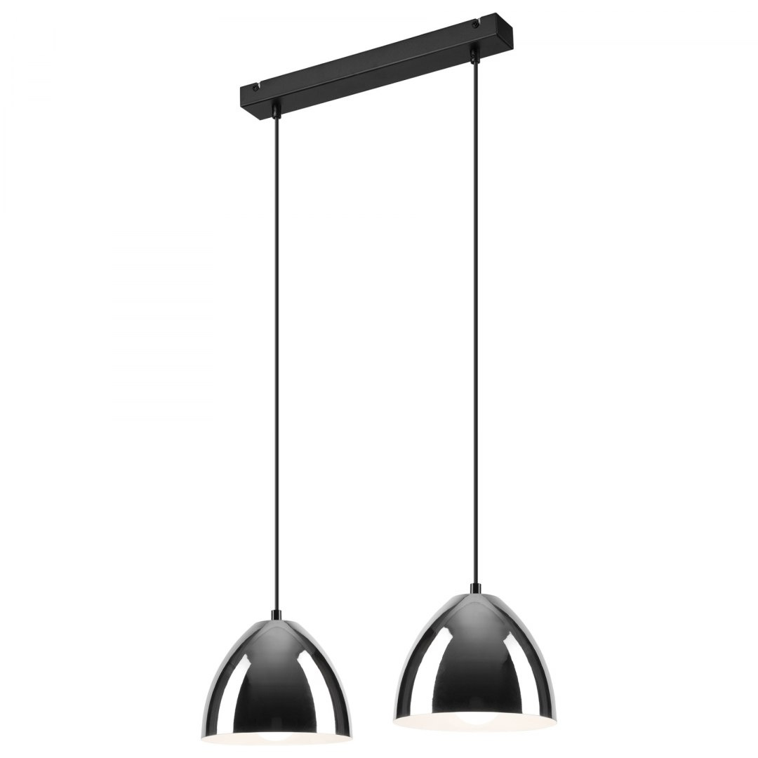 MIA lampa wisząca 2-punktowa listwa chrom / czarna MIA lampa wisząca 2-punktowa listwa chrom / czarna