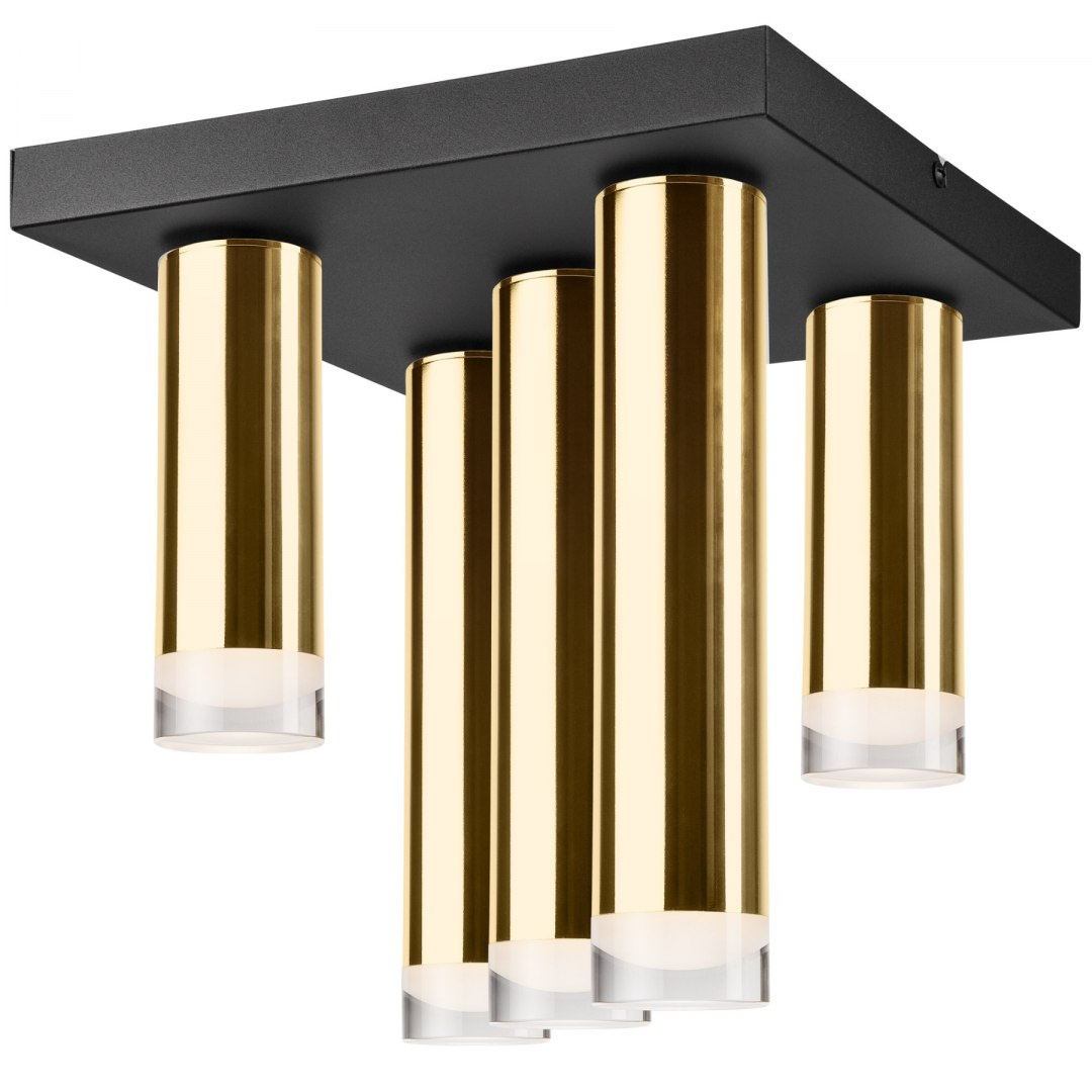 DIEGO plafon - lampa sufitowa 5-punktowa czarna - złota DIEGO plafon - lampa sufitowa 5-punktowa czarna - złota