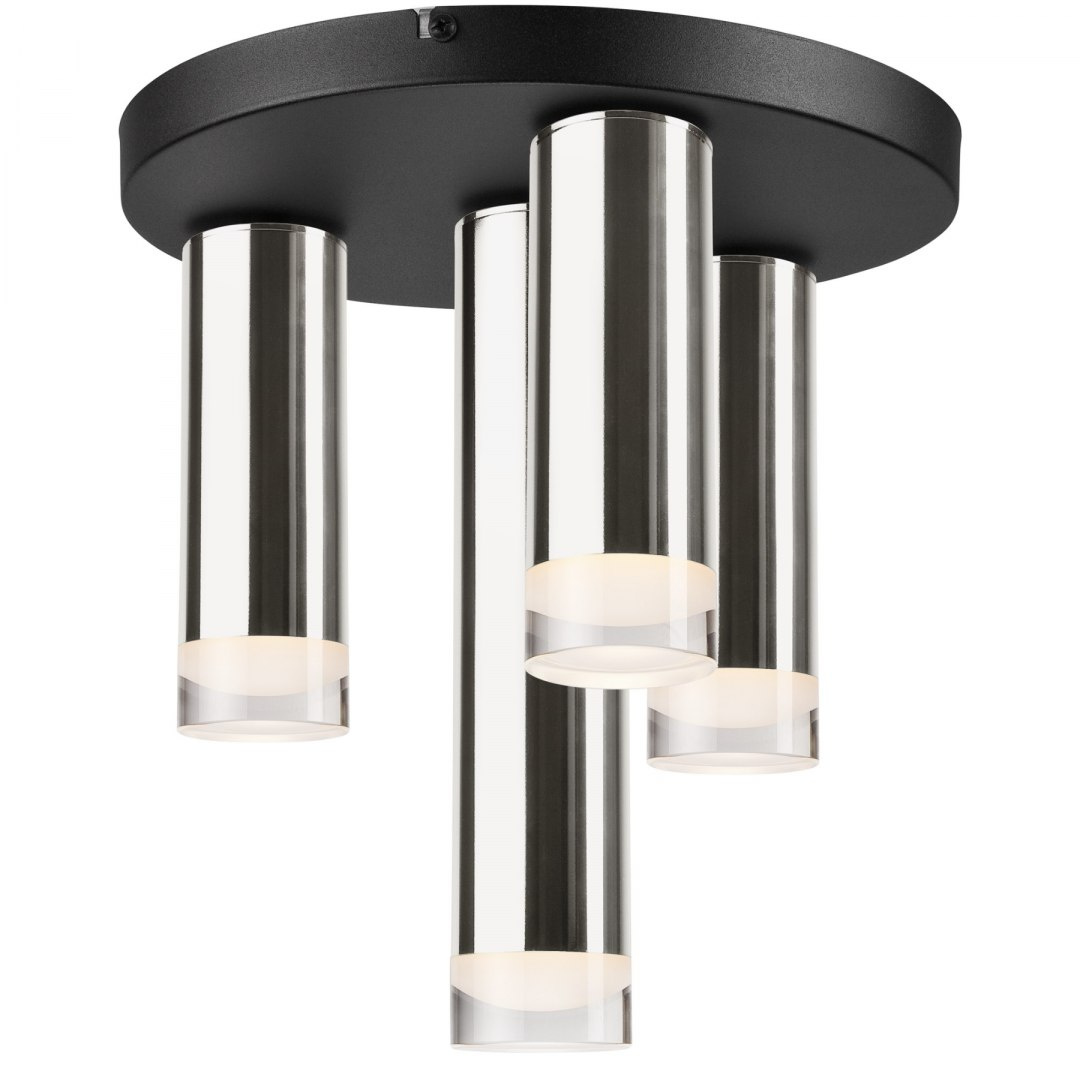 DIEGO plafon - lampa sufitowa 4-punktowa czarna - chrom DIEGO plafon - lampa sufitowa 4-punktowa czarna - chrom