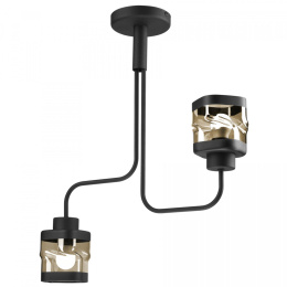 HUGO żyrandol - lampa sufitowa 2-punktowa czarna