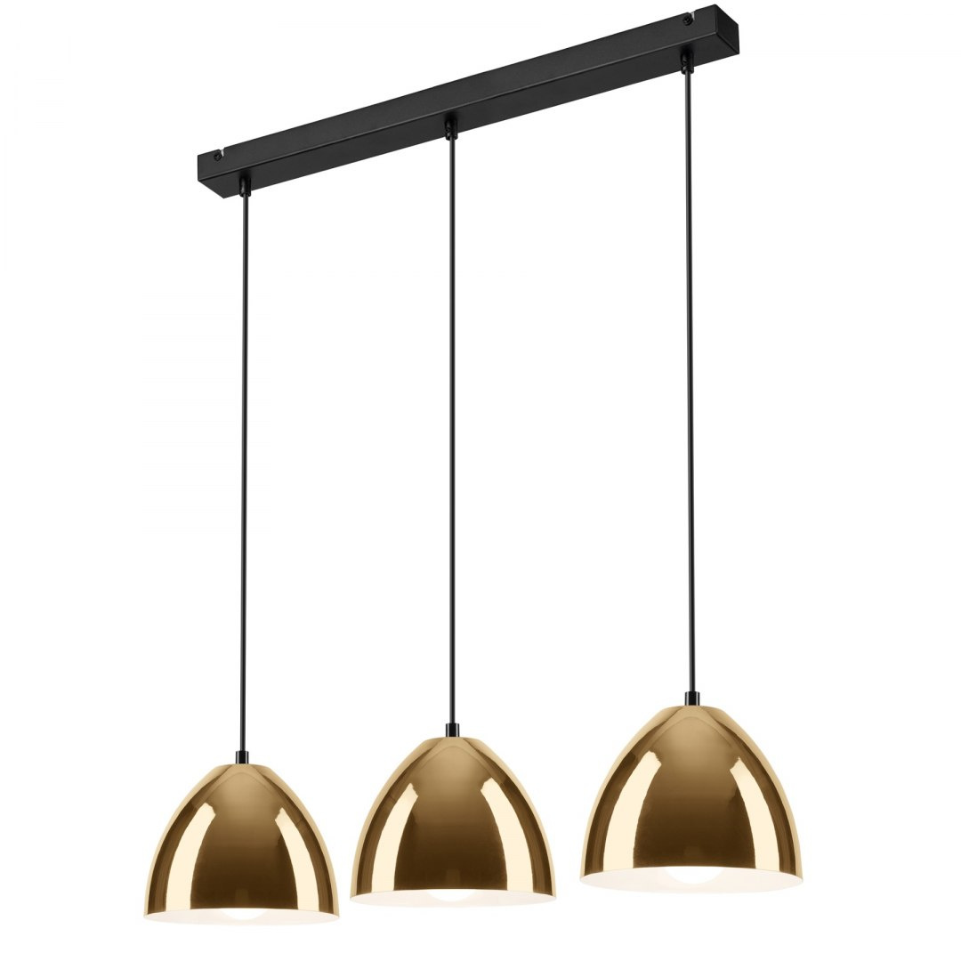MIA lampa wisząca 3-punktowa listwa złota / czarna MIA lampa wisząca 3-punktowa listwa złota / czarna
