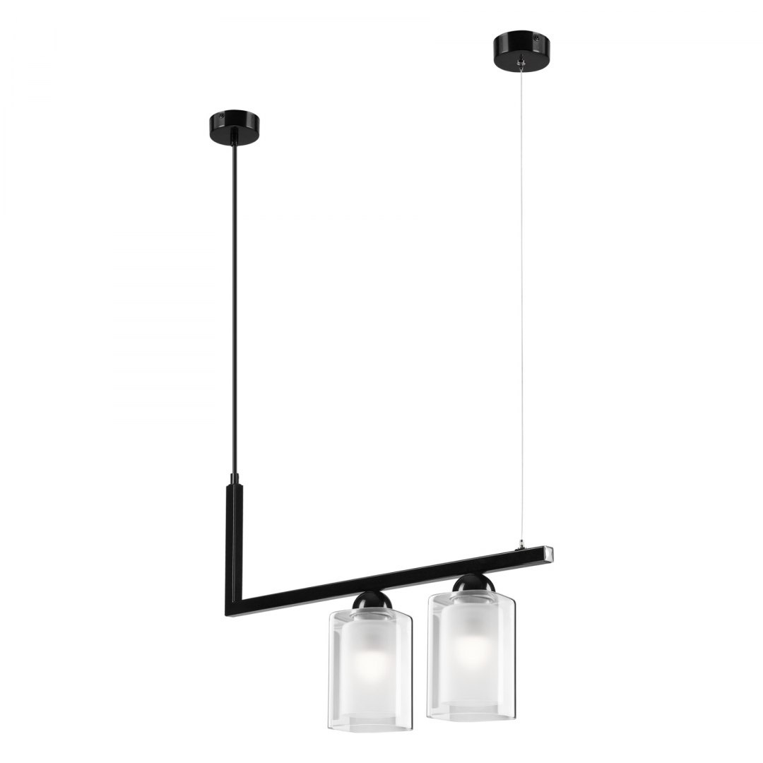 PETRA lampa wisząca 2-punktowa czarna PETRA lampa wisząca 2-punktowa czarna