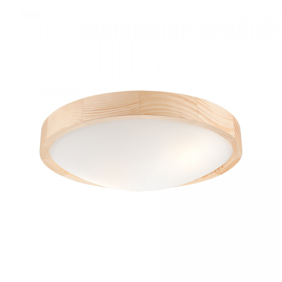 ANELLO Plafon drewniany 2-punktowy 37 cm wypukły sosna ANELLO Plafon drewniany 2-punktowy 37 cm wypukły sosna