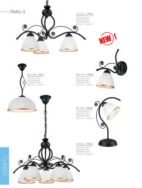 RETRO lampa wisząca 1-punktowa czarna RETRO lampa wisząca 1-punktowa czarna