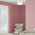 CHESTER plafon - lampa sufitowa 2-punktowa różowa abażur 35cm